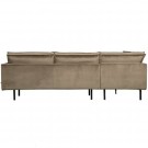 WOOOD RODEO CORNER SOFA LEFT VELVET TAUPE thumbnail