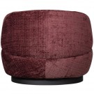WOOLLY SWIVEL ARMCHAIR IN COARSE WEAVE CHENILLE - AUGERGINE thumbnail