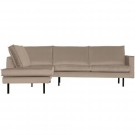 WOOOD RODEO CORNER SOFA LEFT VELVET KHAKI thumbnail