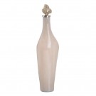 Dekorativ flaske i krem-gull glass 15x12x56 thumbnail