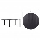 WOOOD Laut salongbord furu rundt ø80cm dyp svart [fsc] thumbnail