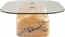 Aldabra sofabord i marmor og glass thumbnail