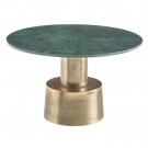 Sofabord grønn-gull aluminium/marbel 77x77x45 thumbnail