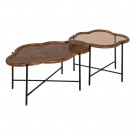 SETT S/2 COFFE TABLE NATURAL WAY WOOD / GLASS 89 X 50 X 40 CM thumbnail