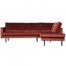 WOOOD RODEO HOCKER ON LEGS VELVET CHESTNUT thumbnail