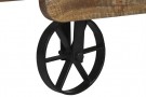 COFFEE TABLE MANGO METAL 130X80X32 WHEEL NATURAL thumbnail