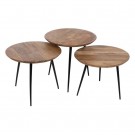 SETT: S/3 MAIN TABLE NATURAL WAY WOOD-METAL 50 X 50 X 45 CM thumbnail