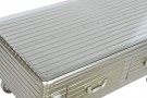 COFFEE TABLE METAL GLASS 100X52X46 SILVER thumbnail