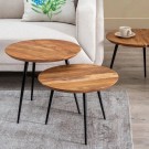 SETT: S/3 MAIN TABLE NATURAL WAY WOOD-METAL 50 X 50 X 45 CM thumbnail