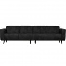 WOOOD STATEMENT 4-SEATER 280 CM SUEDINE BLACK thumbnail