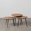 SETT: S/3 MAIN TABLE NATURAL WAY WOOD-METAL 50 X 50 X 45 CM thumbnail