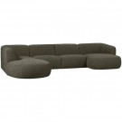 WOOOD POLLY SOFA U-SHAPE LEFT GREY thumbnail