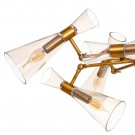 Taklampe gull metall/glass 83x83x126 thumbnail