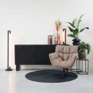 LOUNGE CHAIR IAN TAUPE MICROSUEDE thumbnail