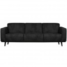 WOOOD STATEMENT 3-SEATER 230 CM SUEDINE BLACK thumbnail