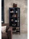 DAWSON CABINET GLASS DOORS BLACK 80X40X201 CM thumbnail