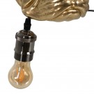 WALL LAMP BULL DOG GOLD RESIN LIGHTING 28 X 26,50 X 23 CM thumbnail