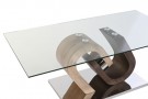 COFFEE TABLE GLASS MDF 120X60X45 TRANSPARENT thumbnail