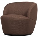 WOOODSERRA SWIVEL ARMCHAIR IN POLYESTER/MESH FABRIC - 3D EFFECT - ESPRESSO thumbnail
