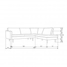 WOOOD RODEO CORNER SOFA RIGHT VELVET BLUE thumbnail