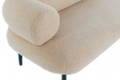 COUCH POLYESTER METAL 127,5X73,5X64 BEIGE thumbnail