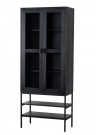 DAWSON CABINET GLASS DOORS BLACK 80X40X201 CM thumbnail