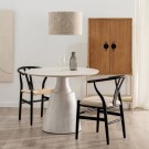 DINING TABLE WHITE MANGO WOOD ROOM 100 X 100 X 78 CM thumbnail