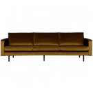 WOOOD RODEO 3 SEATER VELVET HONEY YELLOW thumbnail
