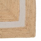 rektangulert gulvteppe natur-hvit jute 230x160 thumbnail