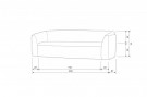 WOOOD SLOPING 3-SEATER SOFA GREY/BLACK MELANGE thumbnail