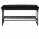 Vito - Benk Svart 103x34x51 100% Polyester, Metall, Skumgummi, 1stk thumbnail