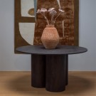 WOOOD Oona spisebord rundt med 3-bens mdf mørkebrun ø140cm thumbnail