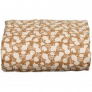 BEPUHO Foliage quilt/plaid with print hand quilted brown 220x265cm thumbnail