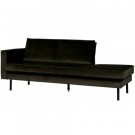 WOOOD RODEO DAYBED LEFT VELVET DARK GREEN HUNTER thumbnail