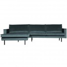 WOOOD RODEO CHAISE LONGUE LEFT VELVET TEAL thumbnail