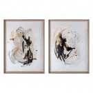 2stk, Abstrakt, håndmalt lerret 58x78 thumbnail