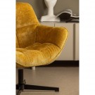 WOOOD WIBO SWIVEL ARMCHAIR IN CHINELLE FABRIC - CARRIE  thumbnail