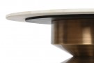 COFFEE TABLE MARBLE IRON 92X92X46 WHITE thumbnail