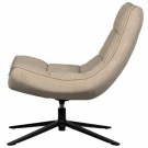 WOOOD MAUDI SWIVEL ARMCHAIR IN POLYESTER FABRIC - NATURAL  thumbnail