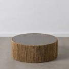 MAIN TABLE GLASS-NATURAL FIBER ROOM 81 X 81 X 31 CM thumbnail