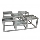  Gustavo 120x120x40cm silver  thumbnail