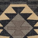 Puff svart-taupe stoffdekorering 45x45x45 thumbnail