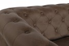 COUCH POLYESTER WOOD 216X78X70 3 SEATS BROWN thumbnail