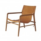 Beja stol med armlene Teak / skinn KONJAKK FARGET thumbnail
