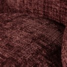 WOOLLY SWIVEL ARMCHAIR IN COARSE WEAVE CHENILLE - AUGERGINE thumbnail