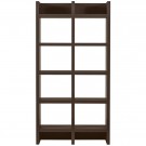 WOOOD TIMO OPEN CABINET MDF DARK BROWN 195x100x40CM thumbnail