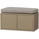 WOOOD TURNER STORAGE BENCH PINE MUD WITH SEATCUSHION KHAKI [fsc] thumbnail
