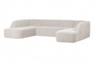 WOOOD SLOPING U-SHAPE SOFA PEARL MELANGE thumbnail