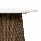 MAIN TABLE WHITE-BROWN MARBLE/WOOD ROOM 80 X 80 X 49 CM thumbnail