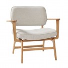 Hübsch Haze Lounge Chair Grey/Natural slett thumbnail
